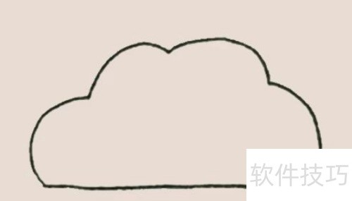 彩虹云简笔画教学步骤分享