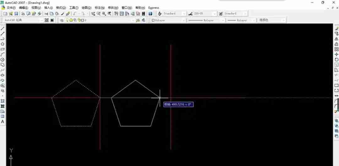 AutoCAD2007怎么拉伸图形