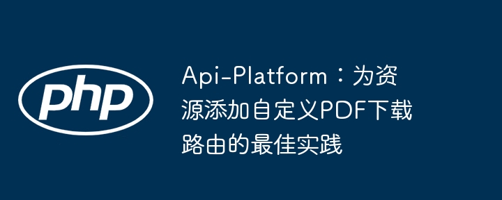 Api-Platform：为资源添加自定义PDF下载路由的最佳实践
