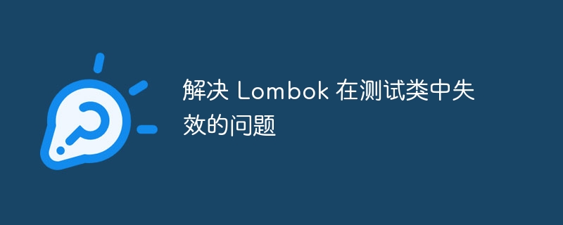 Lombok测试类失效怎么解决