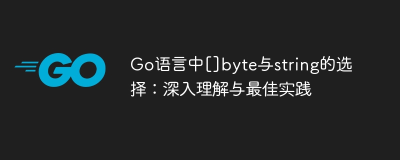 Go语言中[]byte与string的选择：深入理解与最佳实践
