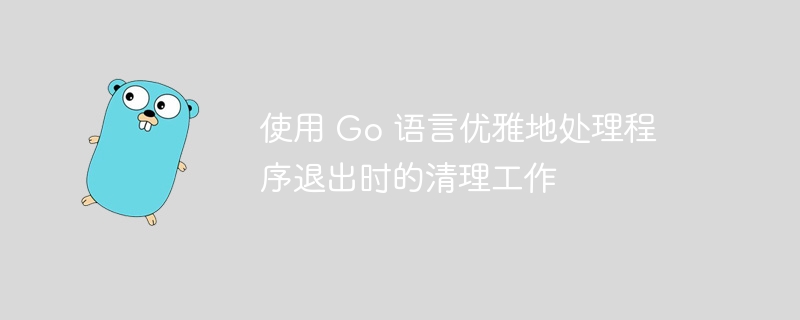 Go语言优雅退出与清理方法