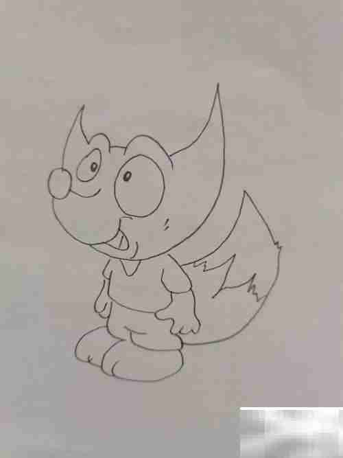 大眼睛狐狸绘画教程