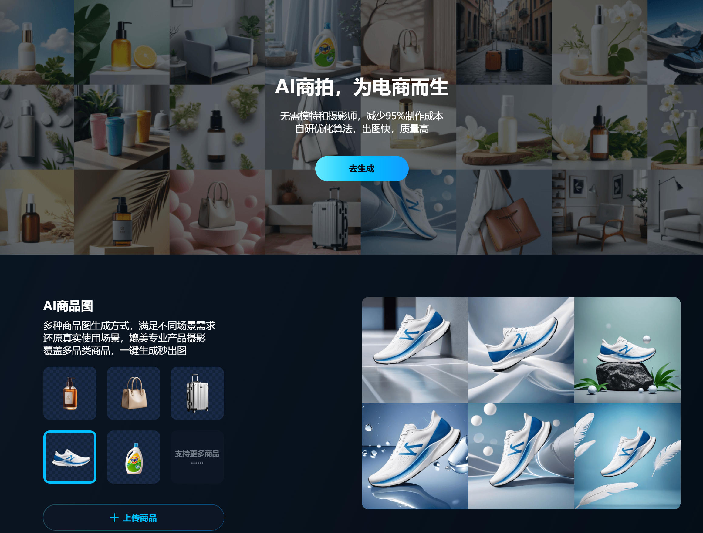 图生生:AI电商商拍工具,商品图生成,虚拟模特,抠图精修,低成本高效率