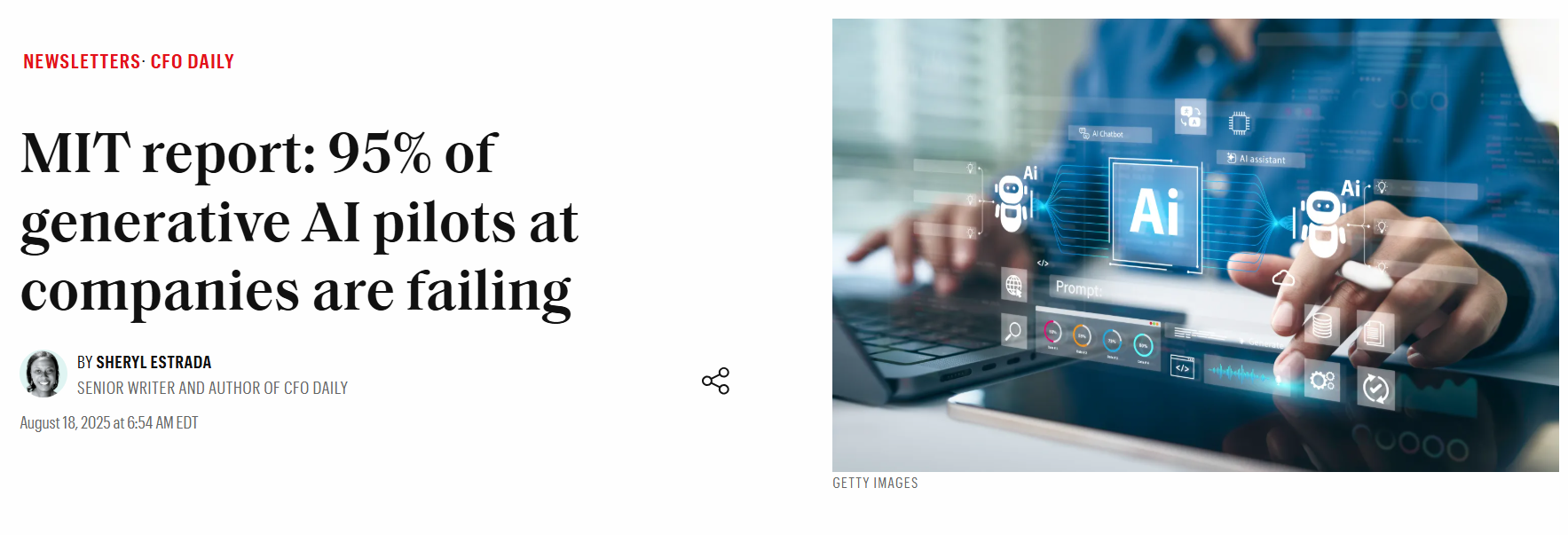 MIT报告：95%企业GenAI项目失败原因揭秘