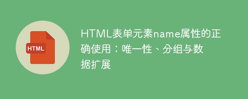 HTML表单元素name属性的正确使用：唯一性、分组与数据扩展
