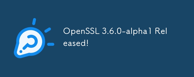 OpenSSL 3.6.0-alpha1 发布