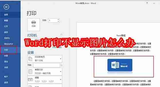 Word打印不显示图片怎么办