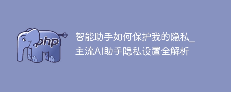 智能助手如何保护我的隐私_主流AI助手隐私设置全解析
