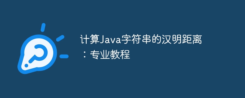 计算Java字符串汉明距离方法详解