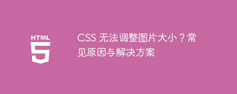 CSS 无法调整图片大小？常见原因与解决方案