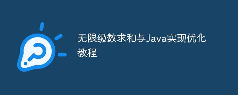 无限级数求和与Java优化技巧解析