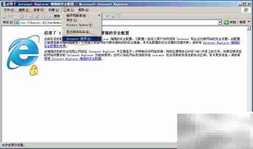 Win Server 2003调IE安全等级