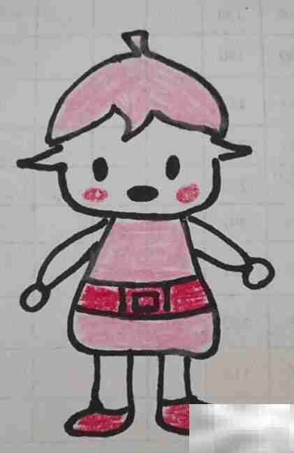 小精灵简笔画教程