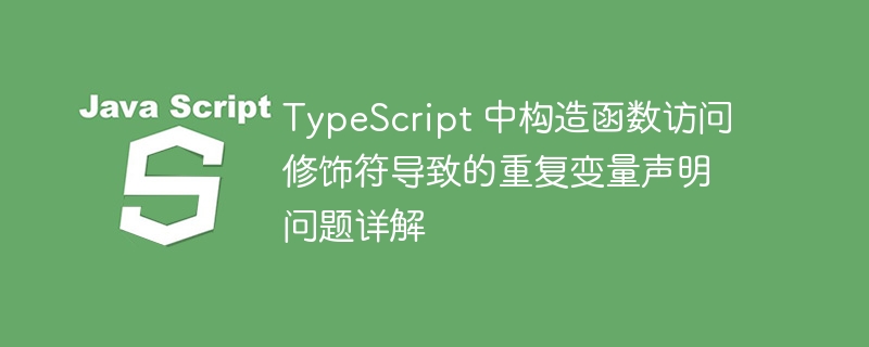 TypeScript 中构造函数访问修饰符导致的重复变量声明问题详解