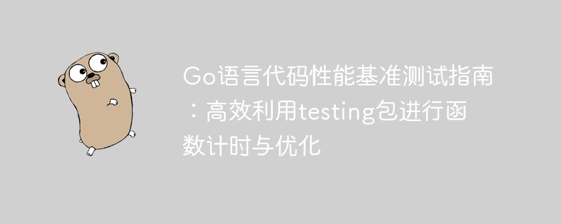 Go语言代码性能基准测试指南：高效利用testing包进行函数计时与优化
