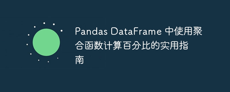 Pandas DataFrame 中使用聚合函数计算百分比的实用指南