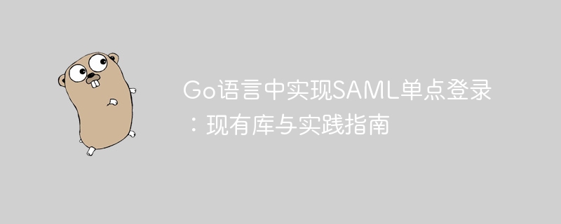 Go语言实现SAML单点登录教程