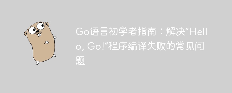 Go语言入门：解决HelloGo编译问题方法