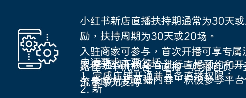 小红书直播扶持计划：30天20场最高6万曝光