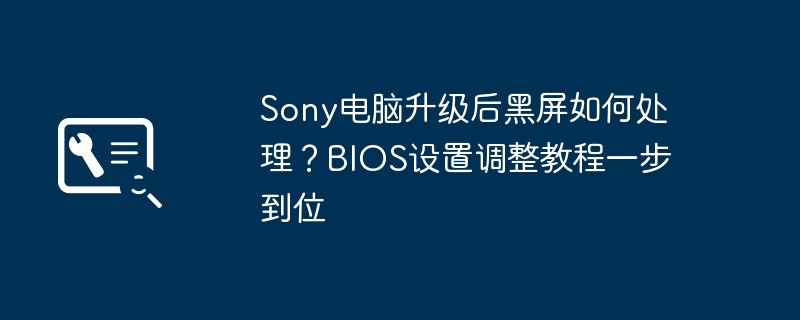 Sony电脑升级后黑屏解决方法及BIOS设置教程