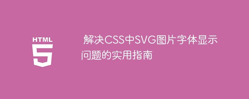  解决CSS中SVG图片字体显示问题的实用指南

