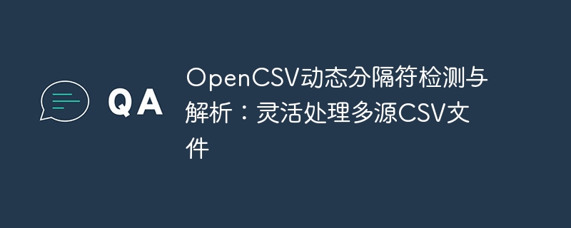 OpenCSV动态分隔符解析方法