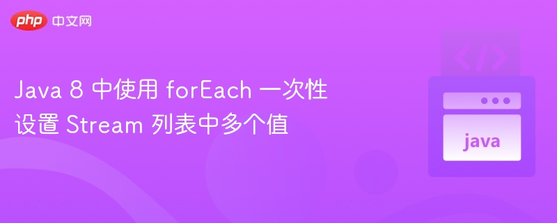 Java 8 中使用 forEach 一次性设置 Stream 列表中多个值