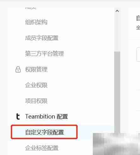 Teambition锁定企业字段方法
