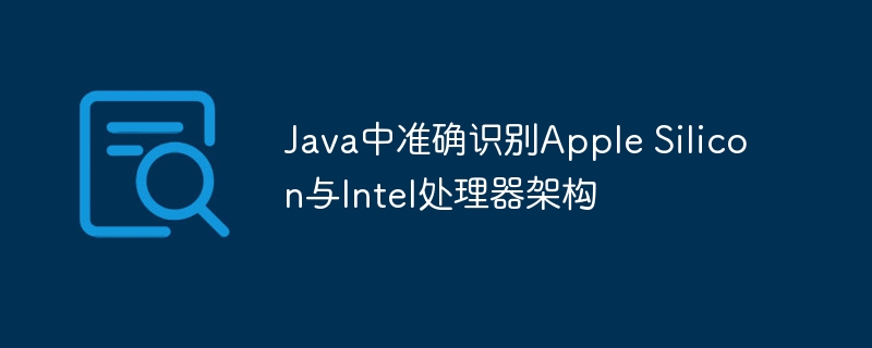 Java中准确识别Apple Silicon与Intel处理器架构
