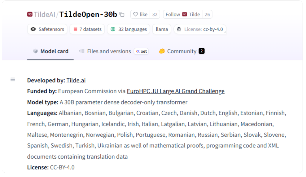TildeAI开源TildeOpenLLM引领AI新风潮