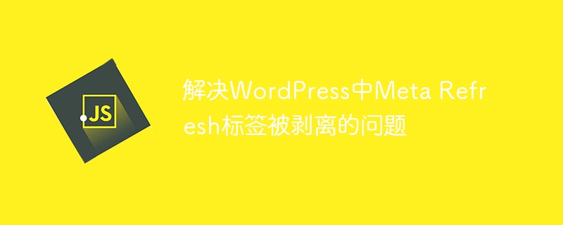 解决WordPress中Meta Refresh标签被剥离的问题