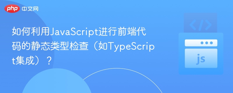 TypeScript前端类型检查指南