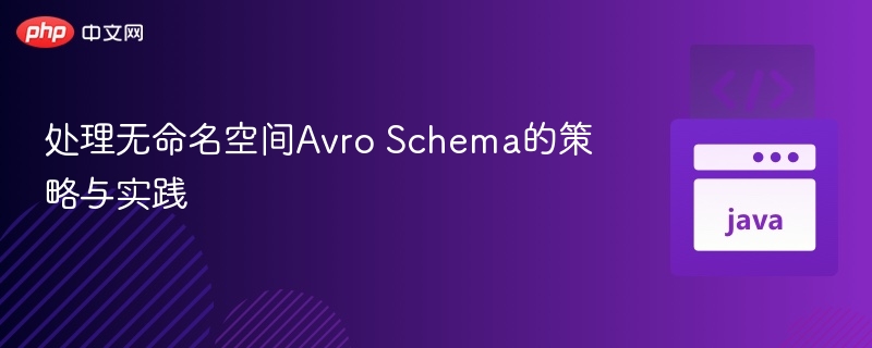 处理无命名空间AvroSchema的实用方法