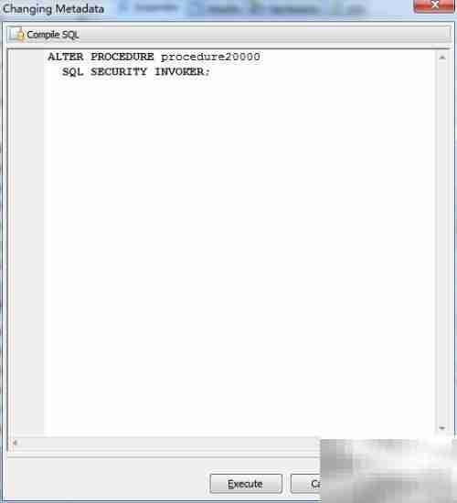 Maestro修改存储过程安全