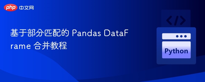 Pandas合并教程：部分匹配详解