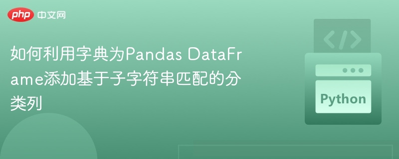 Pandas添加子串分类列技巧