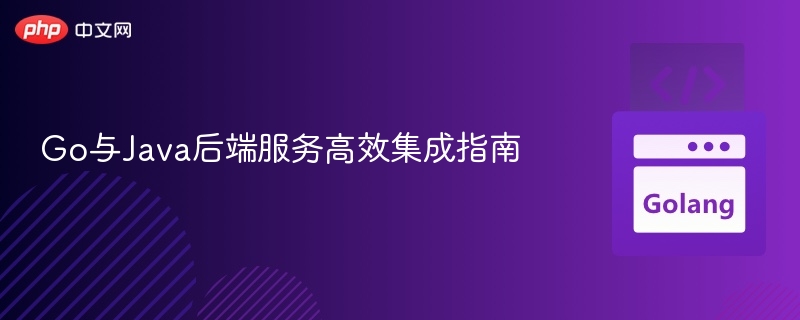 Go与Java后端服务高效集成指南
