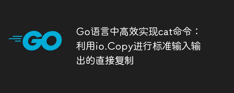 Go语言中高效实现cat命令:利用io.Copy进行标准输入输出的直接复制