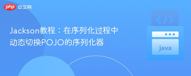 Jackson动态切换POJO序列化器方法
