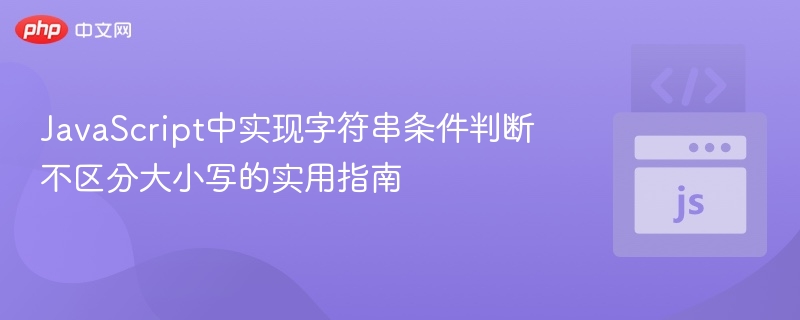 JavaScript大小写不敏感判断方法