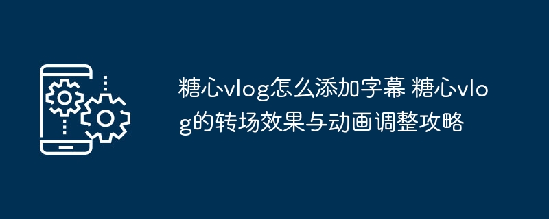 糖心vlog加字幕技巧糖心转场动画调整教程