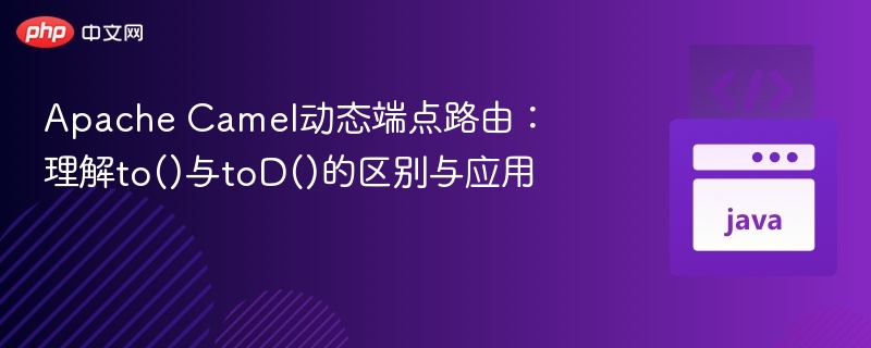Apache Camel动态端点路由：理解to()与toD()的区别与应用
