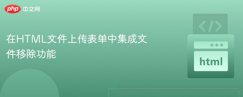 在HTML文件上传表单中集成文件移除功能