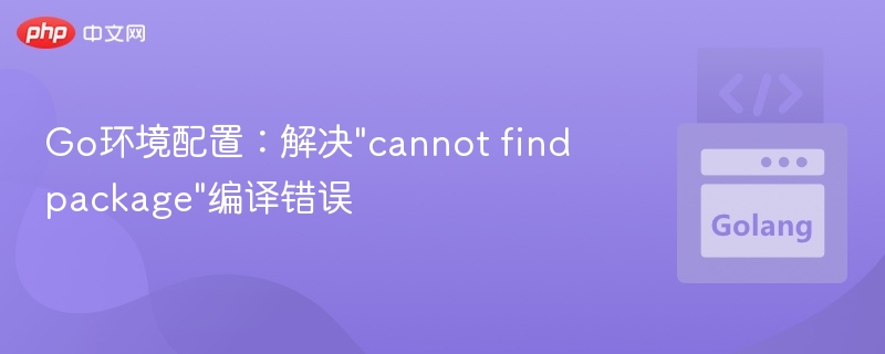 Go环境配置:解决
