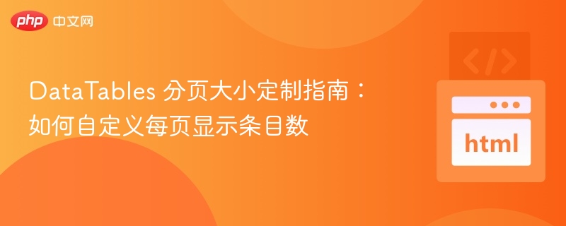 DataTables自定义分页设置教程
