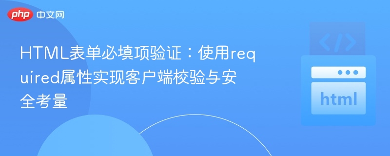 HTML表单必填验证：required属性使用技巧
