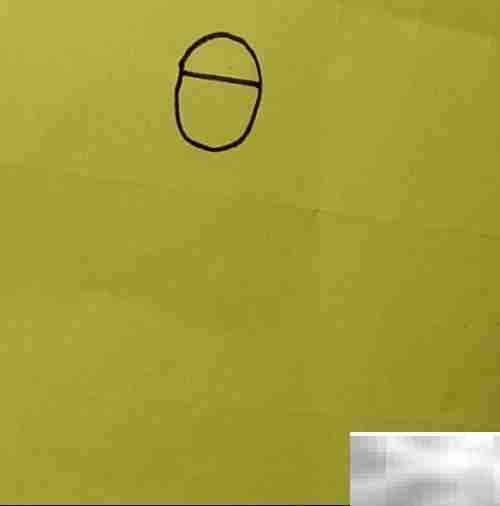 小男孩骑木马简笔画