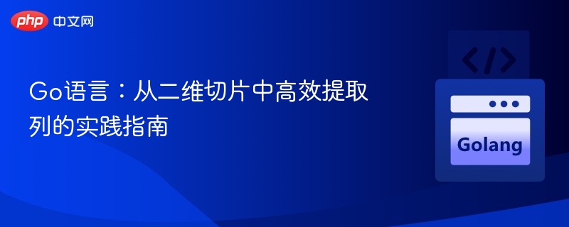 Go语言：从二维切片中高效提取列的实践指南
