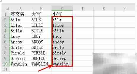 WPS表格大小写批量转换技巧